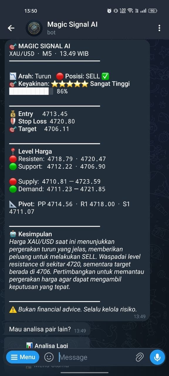 AI analysis results